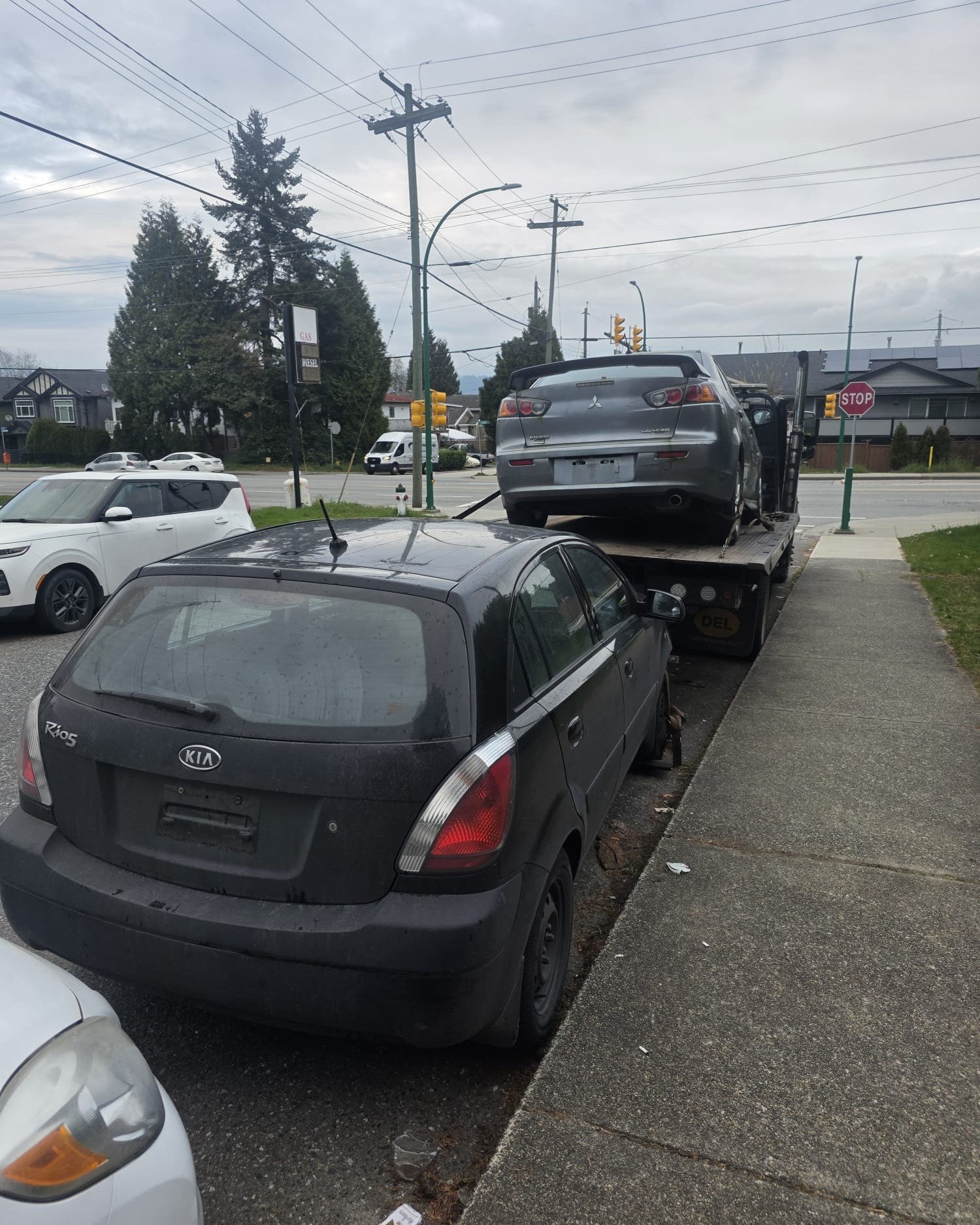 Old scrap car pickup in Vancouver